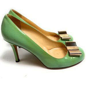 Kate Spade Lime Green Pumps 3.5" Heels Size 7.5B